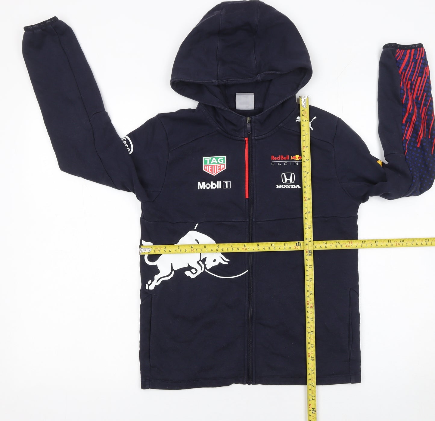Puma Boys Blue Red Bull Racing Full Zip Hoodie 11-12 Years