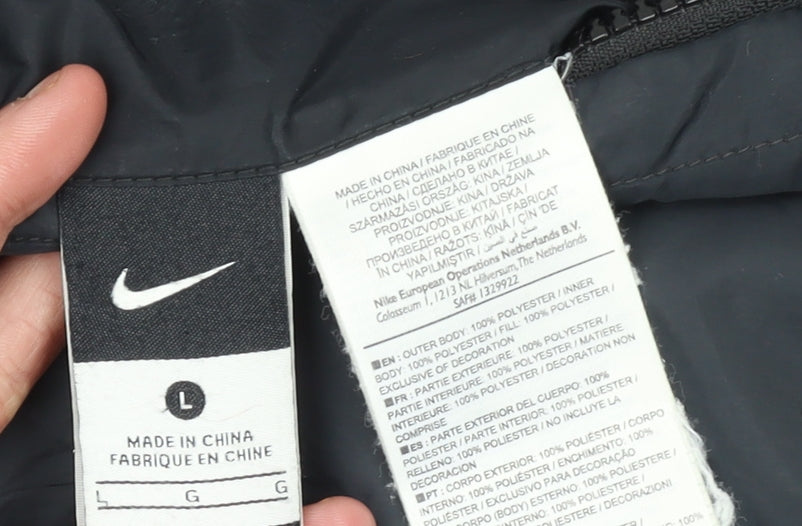 Nike Men's Black L Lightweight Insulated Full Zip Active Jacket