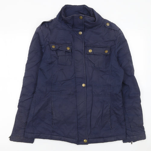 Toggi Women's Blue Military Style Mid-Length Jacket Size 10