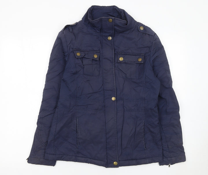 Toggi Women's Blue Military Style Mid-Length Jacket Size 10