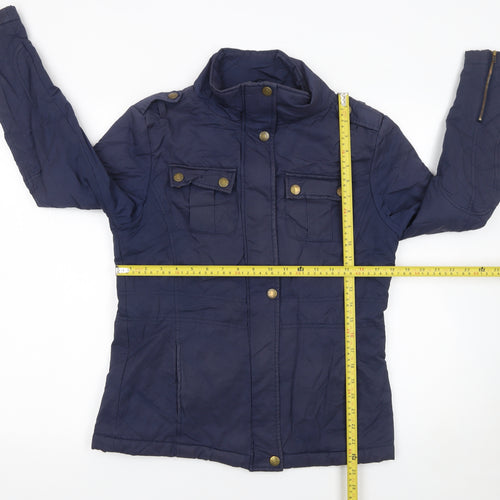Toggi Women's Blue Military Style Mid-Length Jacket Size 10