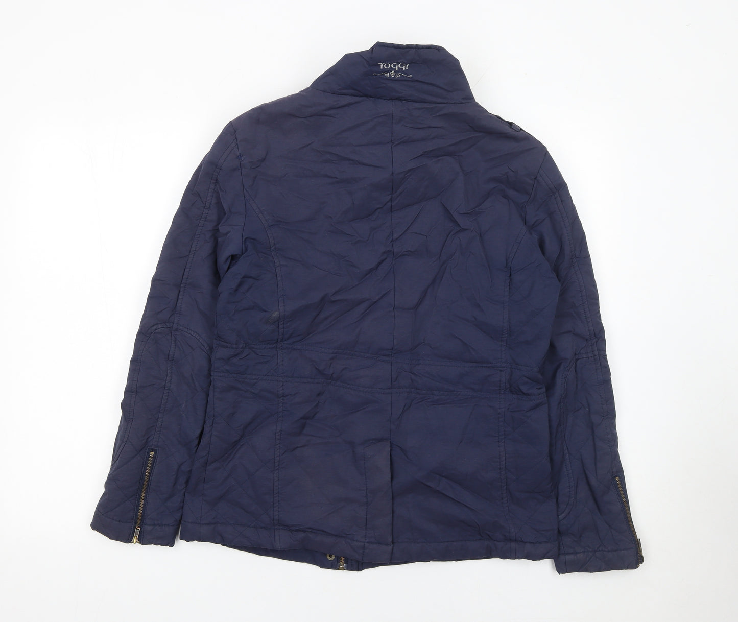 Toggi Women's Blue Military Style Mid-Length Jacket Size 10