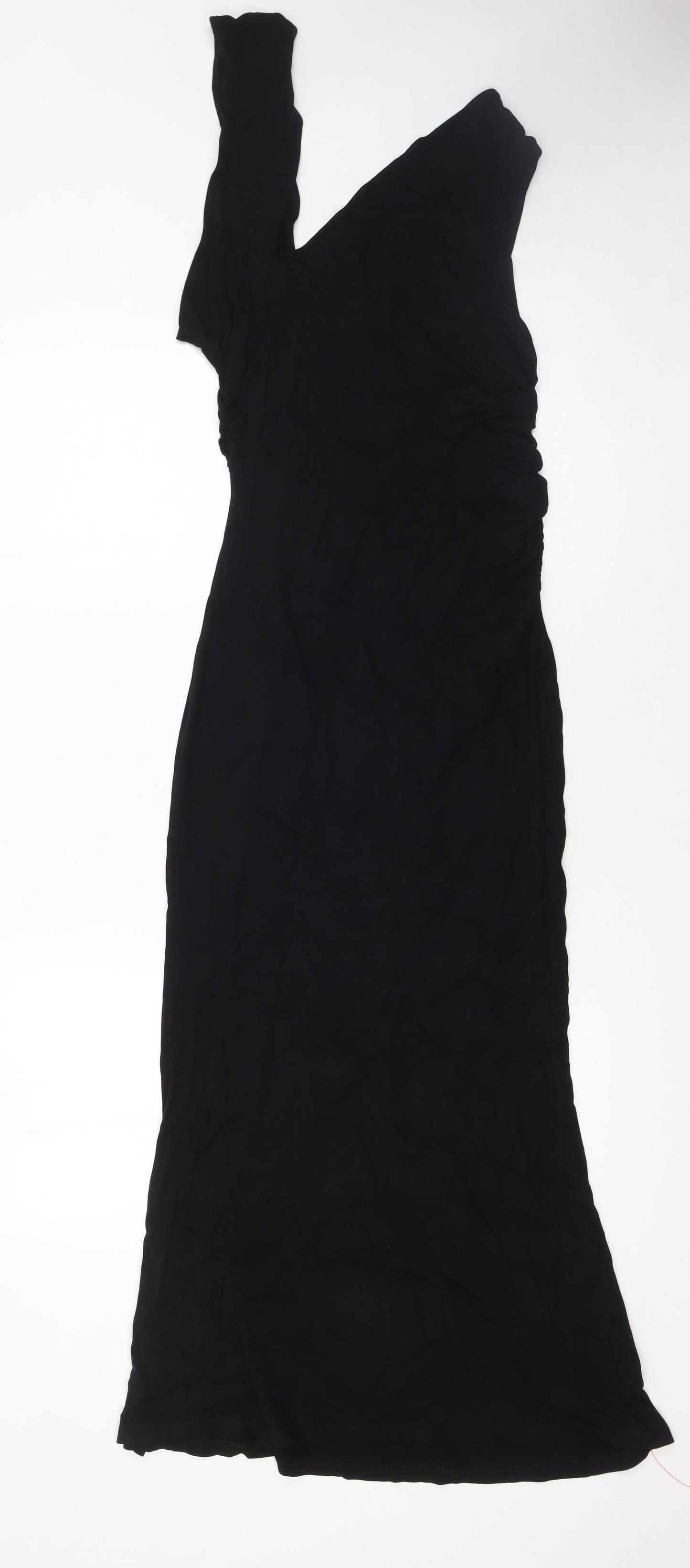 ASOS DESIGN Women’s Black Size 10 One Shoulder Long Bodycon Dress