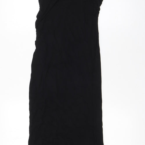 ASOS DESIGN Women’s Black Size 10 One Shoulder Long Bodycon Dress