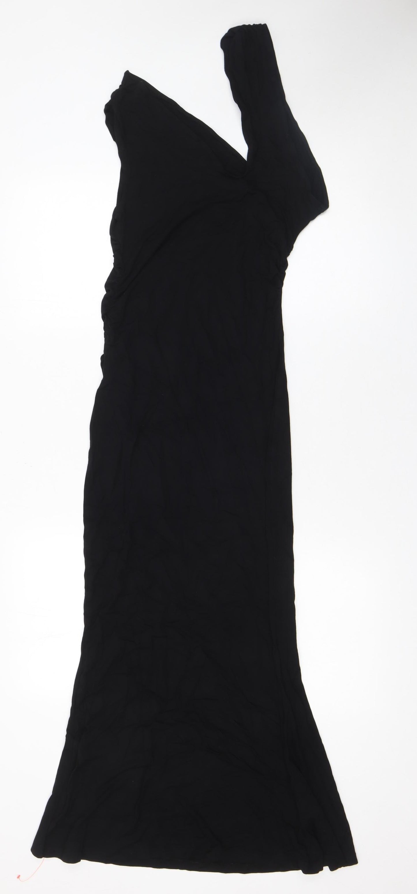 ASOS DESIGN Women’s Black Size 10 One Shoulder Long Bodycon Dress