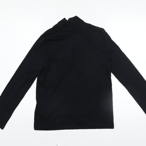 Marks and Spencer Women’s Black Long Sleeve Bow Neck Jersey Blouse Size 10