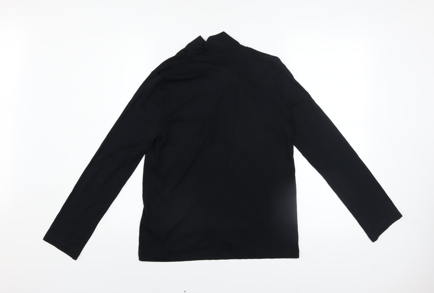 Marks and Spencer Women’s Black Long Sleeve Bow Neck Jersey Blouse Size 10