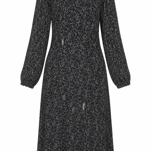 Primark Womens Black Polka Dot Midi Fit & Flare Dress Size 8
