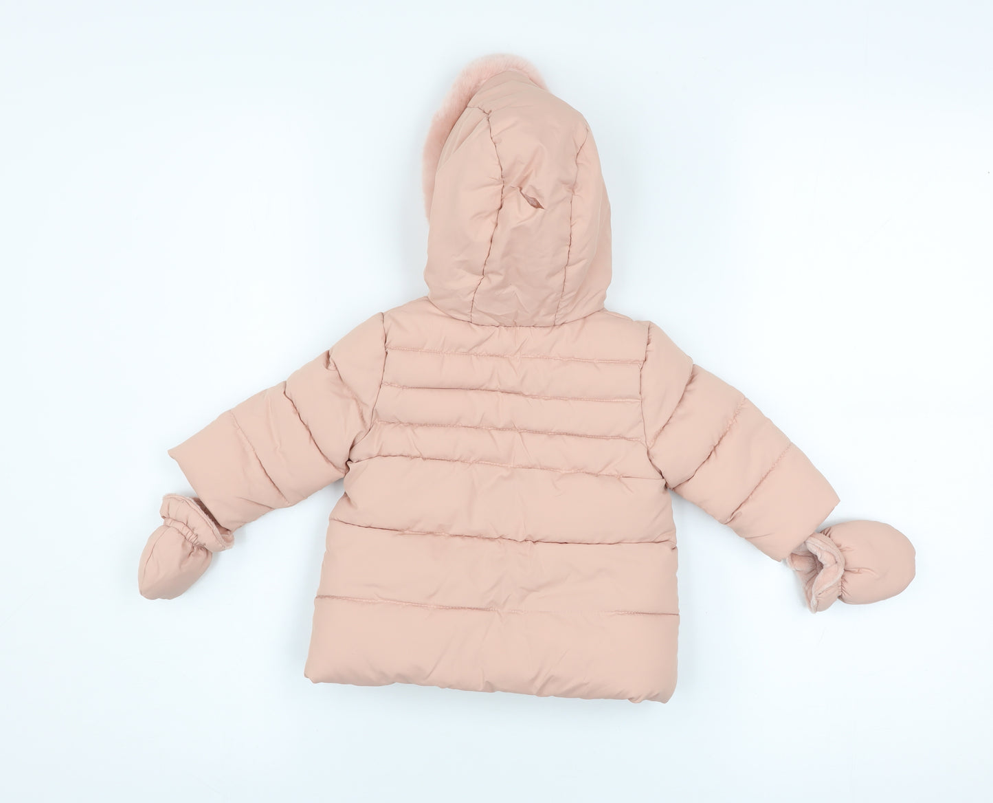 George Pink Hooded Puffer Coat 0-3 Months Unisex Baby Winter Jacket