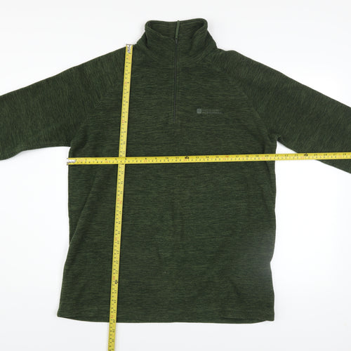 Mountain Warehouse Men's Green 1/4 Zip Fleece Sweatshirt S Regular Fit