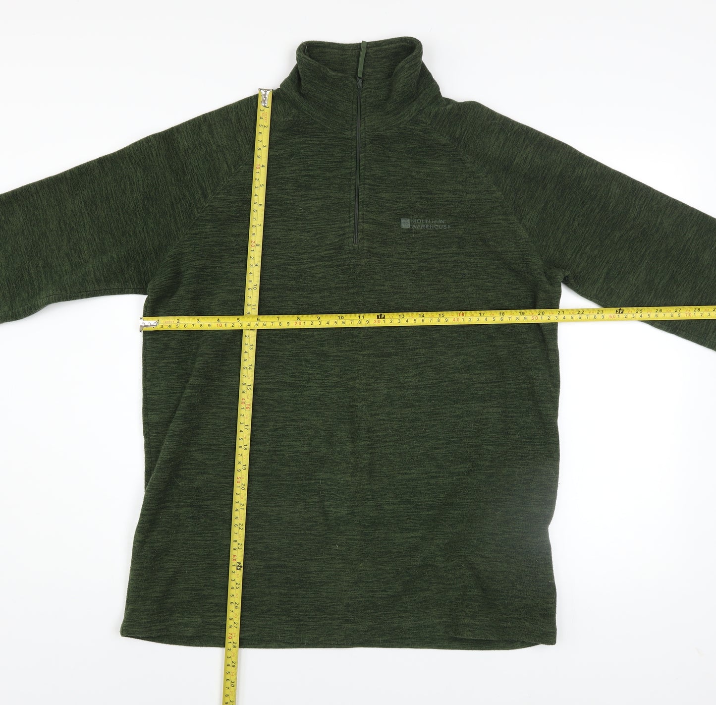 Mountain Warehouse Men's Green 1/4 Zip Fleece Sweatshirt S Regular Fit