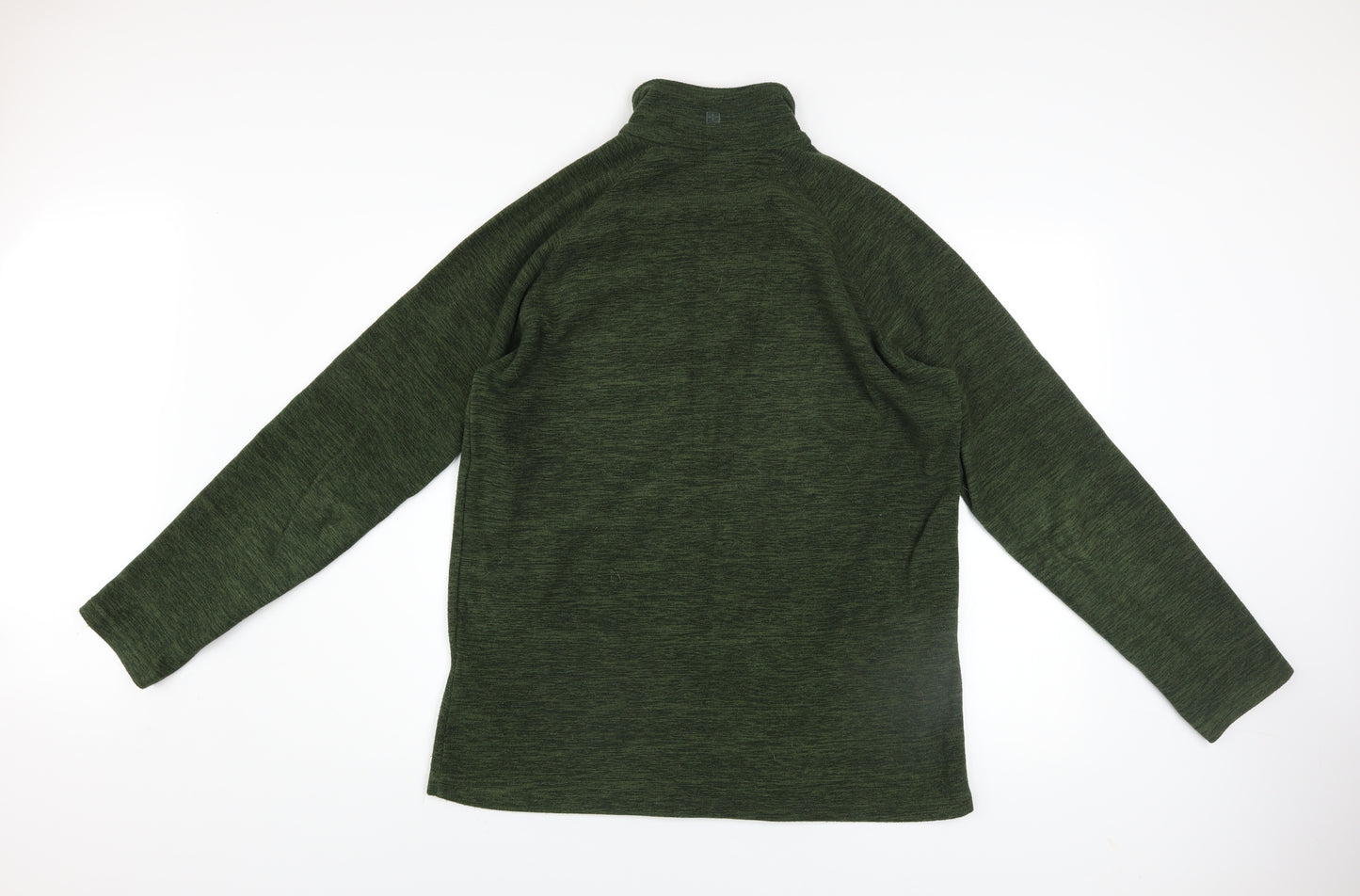 Mountain Warehouse Men's Green 1/4 Zip Fleece Sweatshirt S Regular Fit