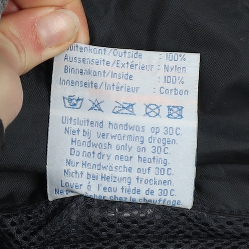 Blue Action Men's Black XL Waterproof Nylon Rain Jacket