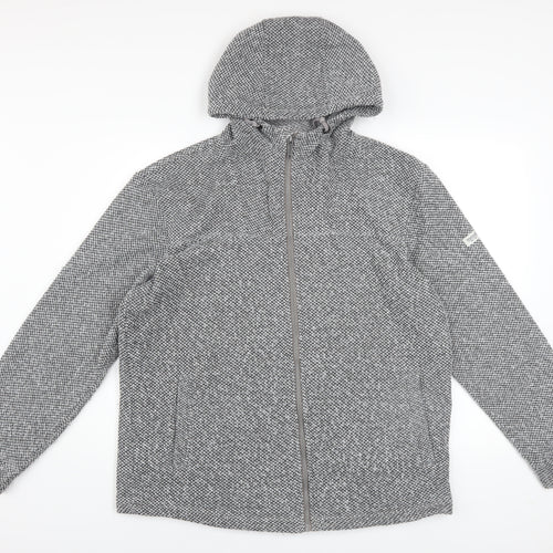 Regatta Men’s Grey Hooded Knit Jacket XL Outdoor Full Zip
