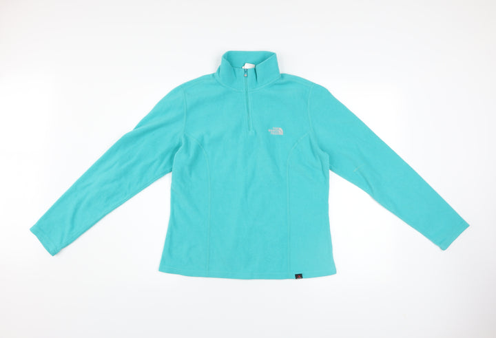 The North Face Women's Blue Fleece 1/4 Zip Pullover Sweatshirt M