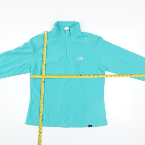 The North Face Women's Blue Fleece 1/4 Zip Pullover Sweatshirt M