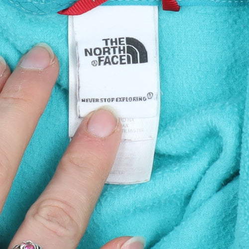 The North Face Women's Blue Fleece 1/4 Zip Pullover Sweatshirt M