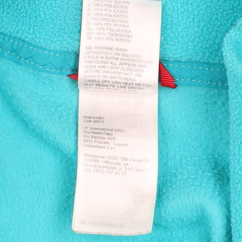 The North Face Women's Blue Fleece 1/4 Zip Pullover Sweatshirt M
