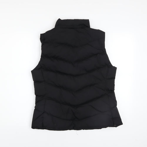 Gap Women’s Black Puffer Waistcoat L Down Feather Winter Outdoor