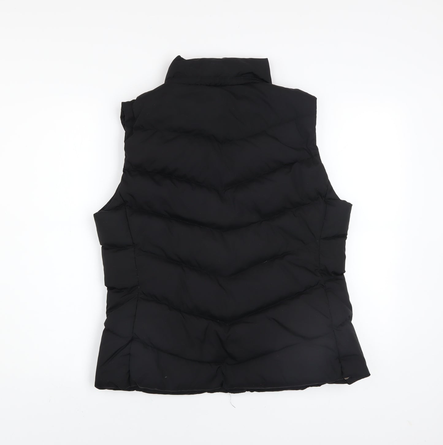 Gap Women’s Black Puffer Waistcoat L Down Feather Winter Outdoor