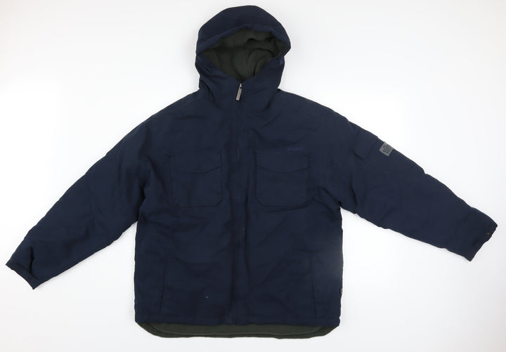 Admiral Boys Blue Hooded Puffer Jacket 13 Years Water Resistant Winter Coat