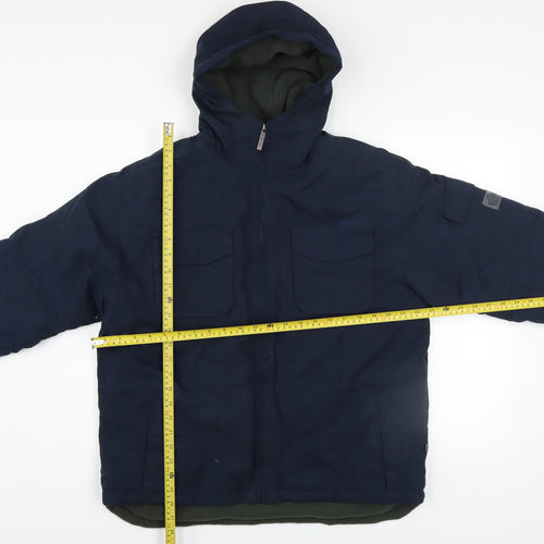 Admiral Boys Blue Hooded Puffer Jacket 13 Years Water Resistant Winter Coat