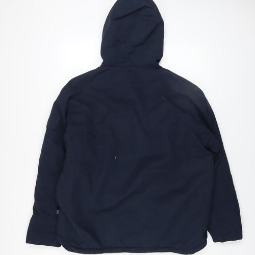 Admiral Boys Blue Hooded Puffer Jacket 13 Years Water Resistant Winter Coat