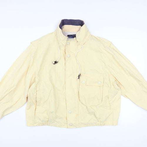 Nautica Women's Yellow Cotton Blend Windbreaker Jacket M