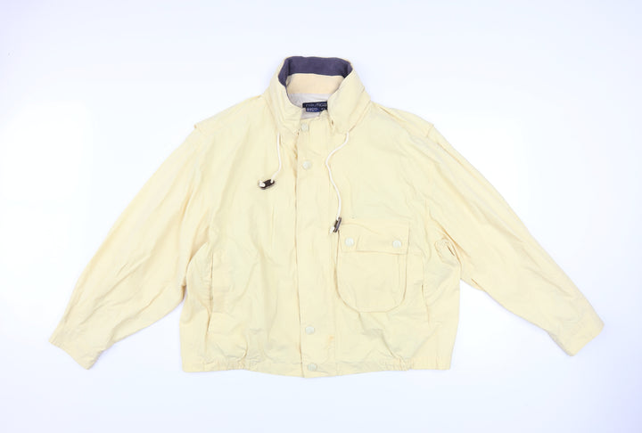 Nautica Women's Yellow Cotton Blend Windbreaker Jacket M