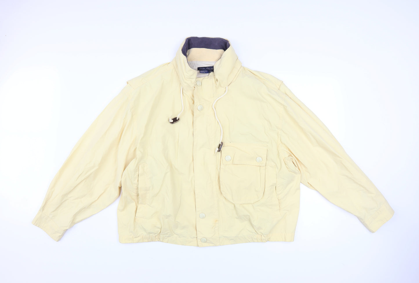 Nautica Women's Yellow Cotton Blend Windbreaker Jacket M