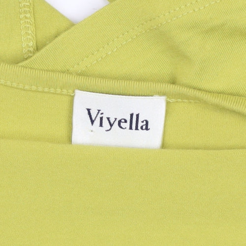 Viyella Women’s Green Jersey Open Cardigan Size M Lightweight