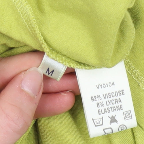 Viyella Women’s Green Jersey Open Cardigan Size M Lightweight