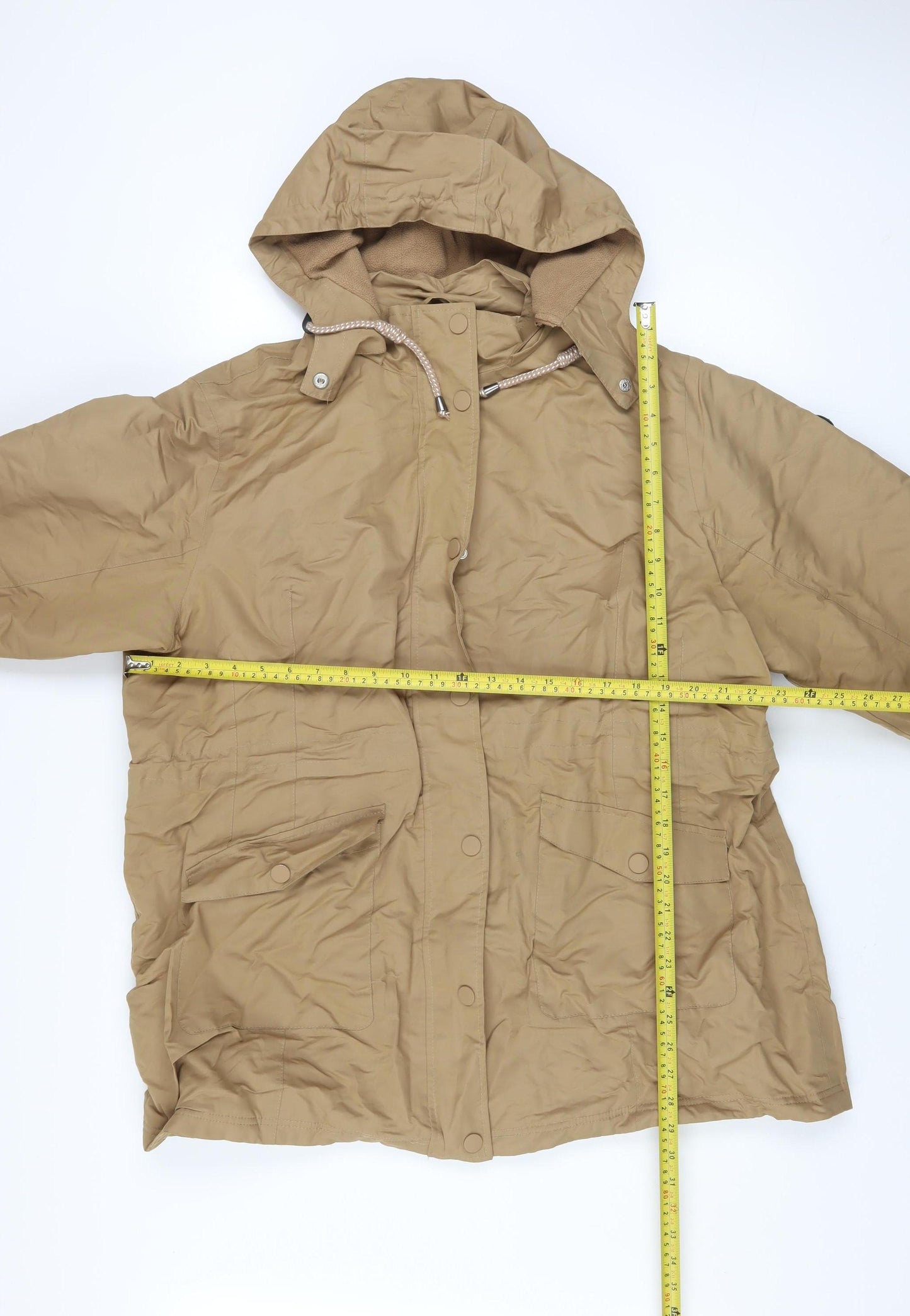 Cotton Traders Womens Brown Hooded Parka Jacket Size 22