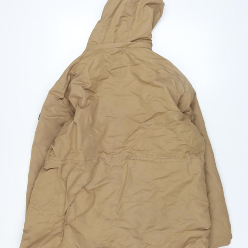 Cotton Traders Womens Brown Hooded Parka Jacket Size 22