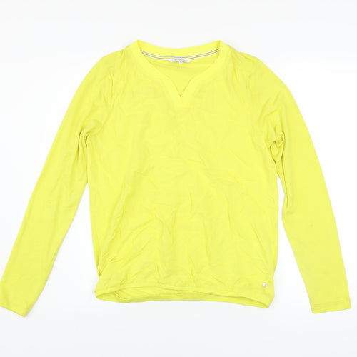 Sandwich Women’s Yellow V-Neck Long Sleeve Jersey T-Shirt Size S