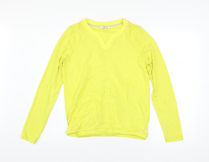 Sandwich Women’s Yellow V-Neck Long Sleeve Jersey T-Shirt Size S