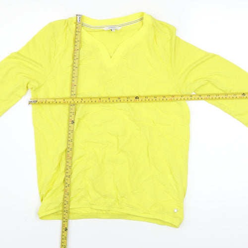 Sandwich Women’s Yellow V-Neck Long Sleeve Jersey T-Shirt Size S