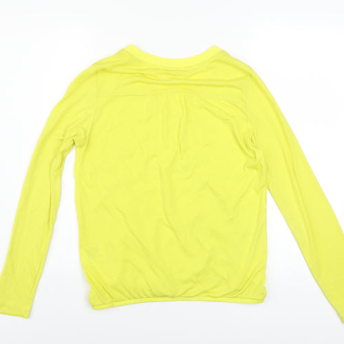 Sandwich Women’s Yellow V-Neck Long Sleeve Jersey T-Shirt Size S