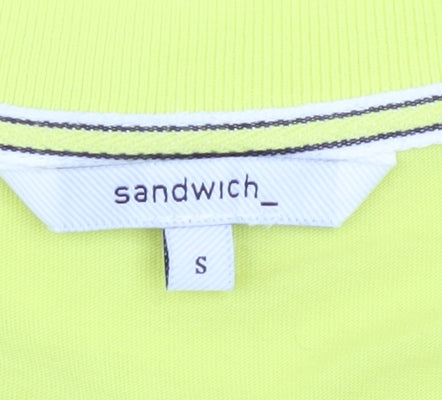 Sandwich Women’s Yellow V-Neck Long Sleeve Jersey T-Shirt Size S