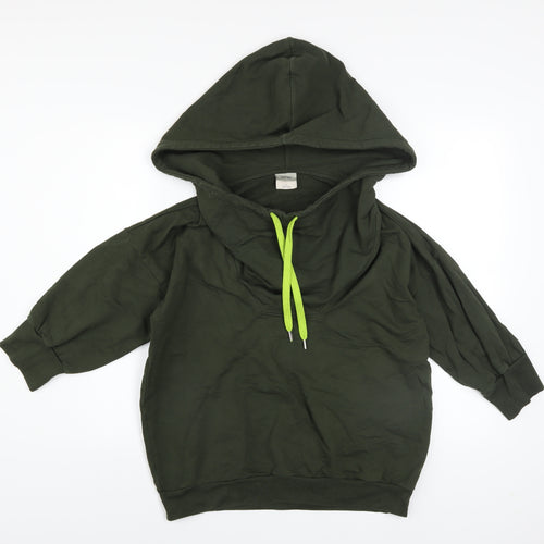 WESC Women’s Green Hoodie Medium 100% Cotton Pullover Sweatshirt