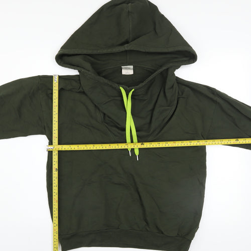 WESC Women’s Green Hoodie Medium 100% Cotton Pullover Sweatshirt