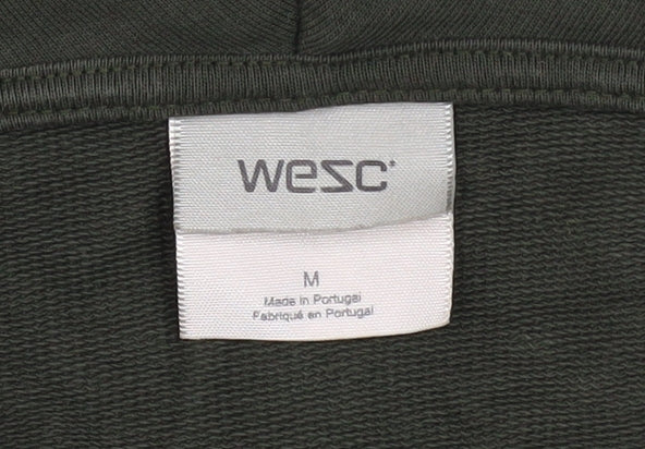 WESC Women’s Green Hoodie Medium 100% Cotton Pullover Sweatshirt