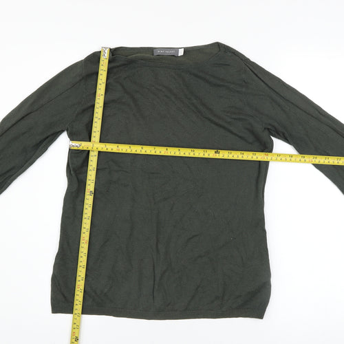 Mint Velvet Women's Green Size 12 Boat Neck Long Sleeve Jumper