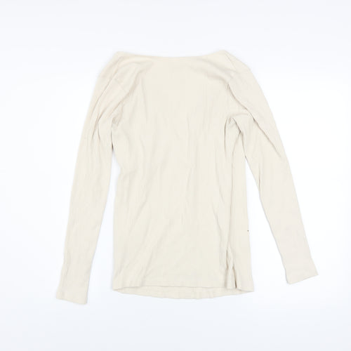 H&M Mama Women’s Beige Wrap V-Neck Long Sleeve Maternity Blouse S