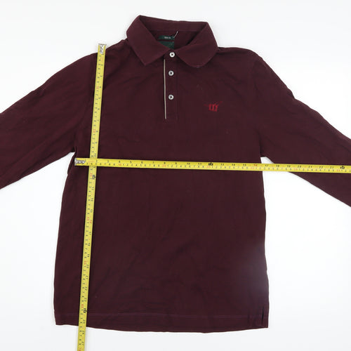 Henry Cottons Men Brown Slim Fit Long Sleeve Cotton Button-Up Shirt L