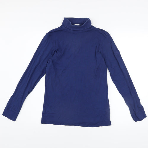 Cotton Traders Men's Blue XS Long Sleeve Roll Neck Casual Top
