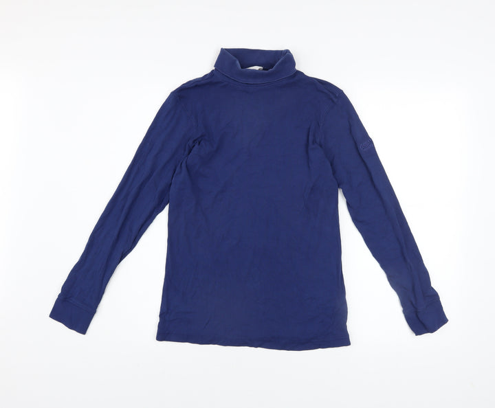 Cotton Traders Men's Blue XS Long Sleeve Roll Neck Casual Top