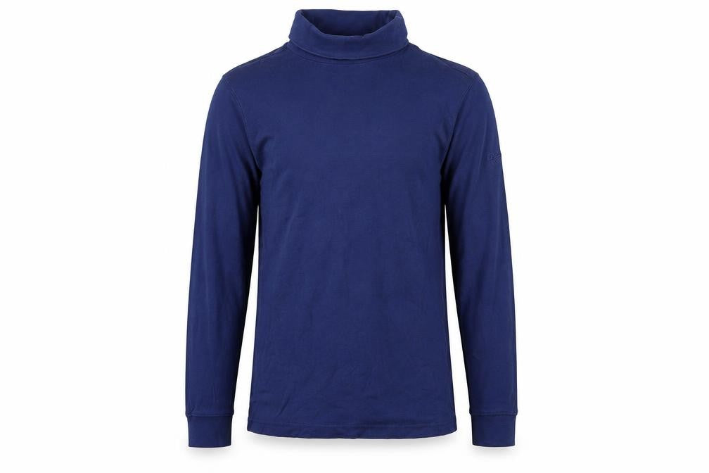 Cotton Traders Men's Blue XS Long Sleeve Roll Neck Casual Top
