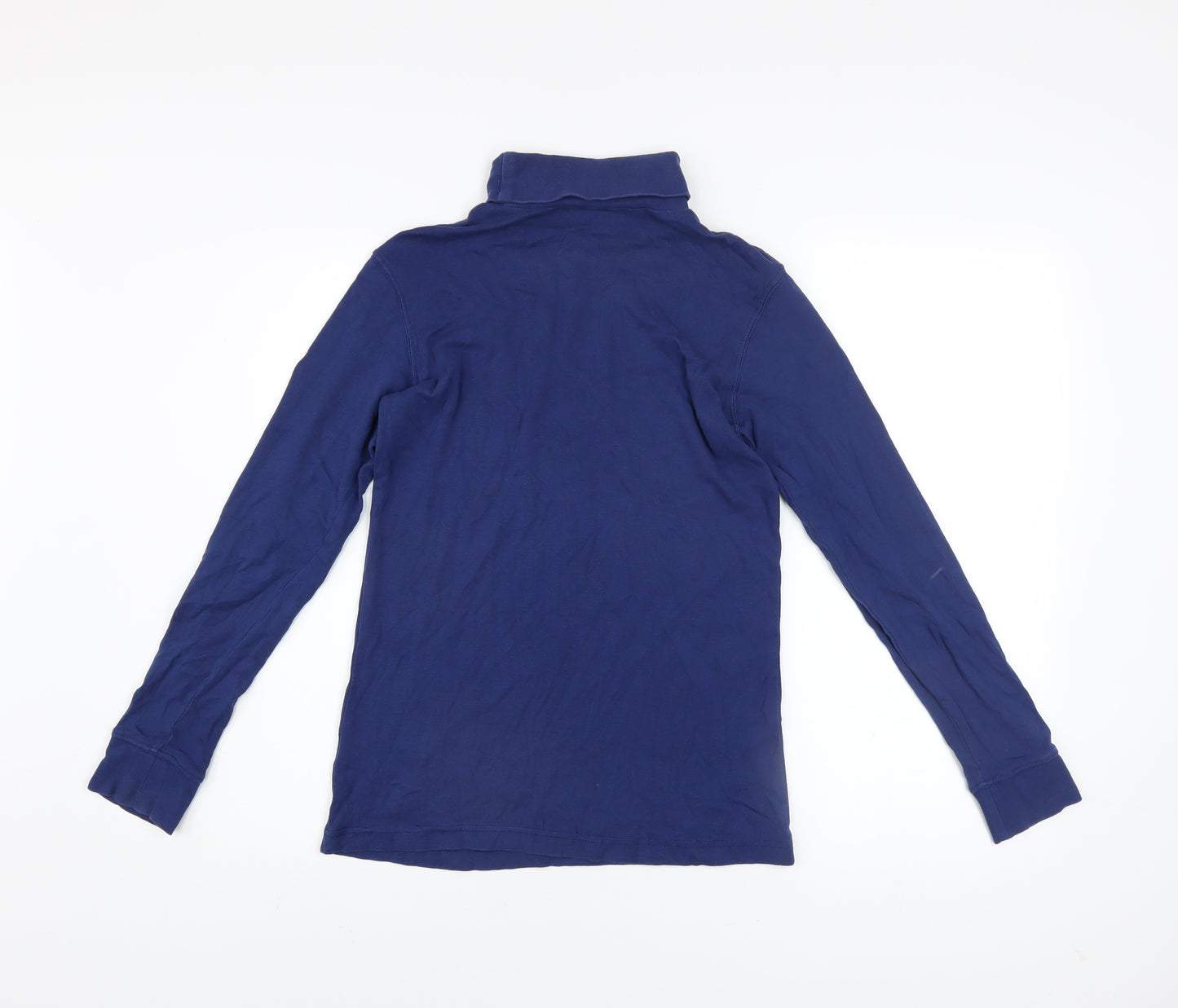 Cotton Traders Men's Blue XS Long Sleeve Roll Neck Casual Top