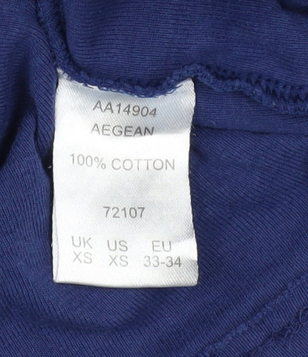 Cotton Traders Men's Blue XS Long Sleeve Roll Neck Casual Top